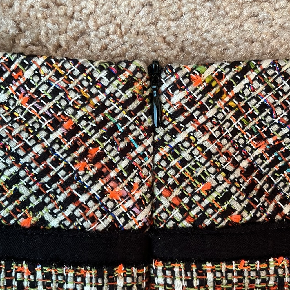 Trina Turk Tweed Multi Color Metallic Skirt - Picture 5 of 8